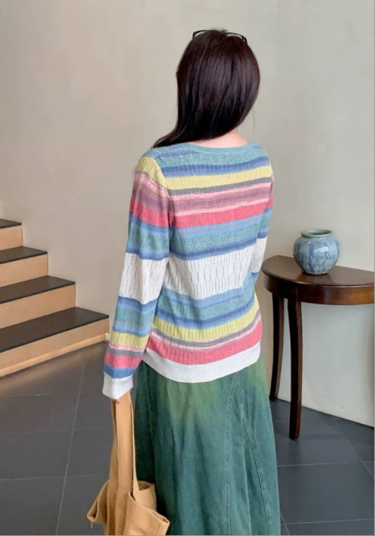 彩色針織衫