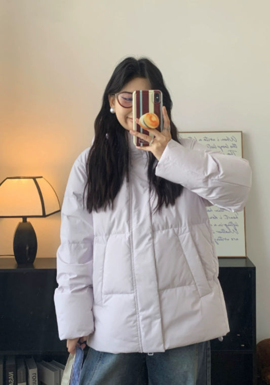 簡約連帽羽絨服