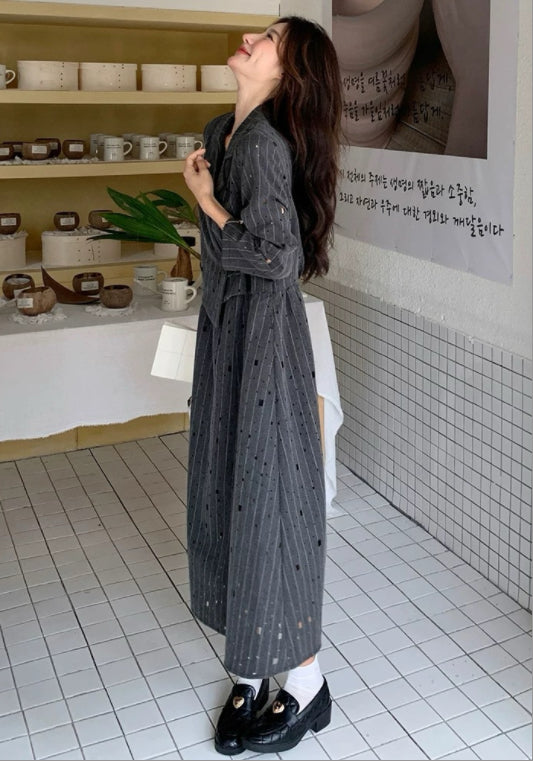 條紋西裝裙