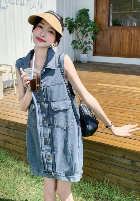 牛仔背心裙