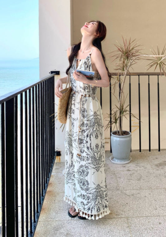 簡約花紋裙