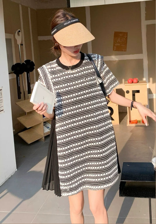 小香風條紋裙