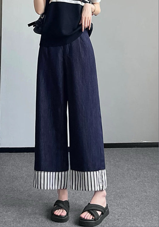 條紋口牛仔褲