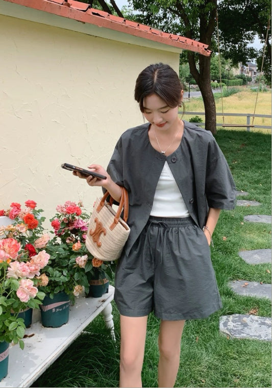 深灰兩件套