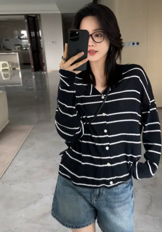 寬鬆條紋衫