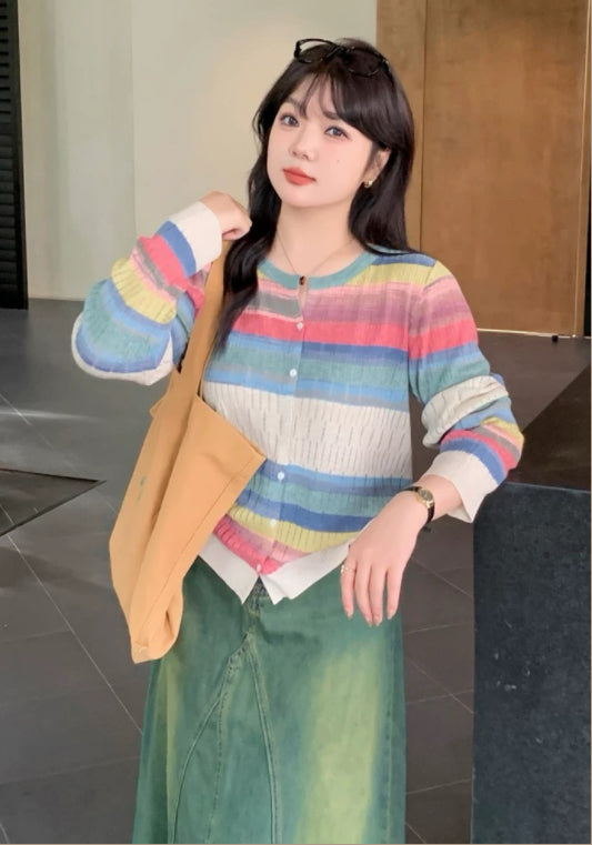 彩色針織衫
