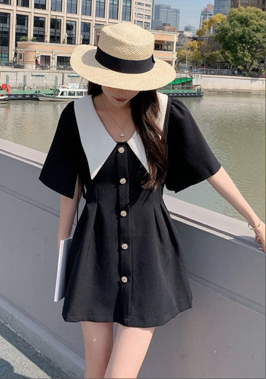 小香風黑裙