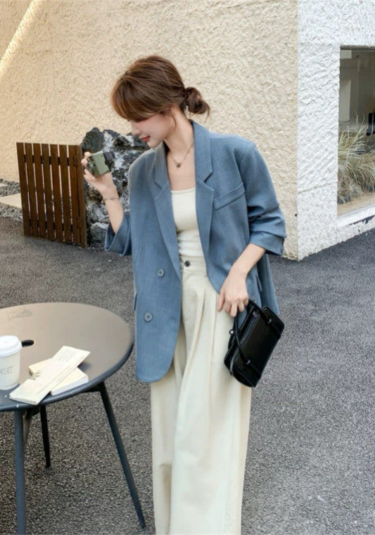 藍西裝外套