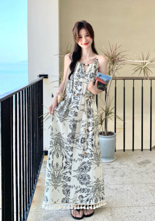 簡約花紋裙