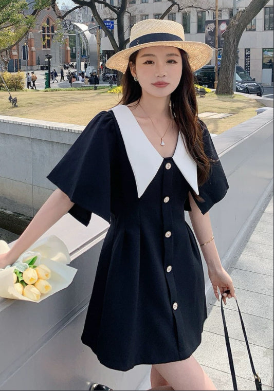 小香風黑裙