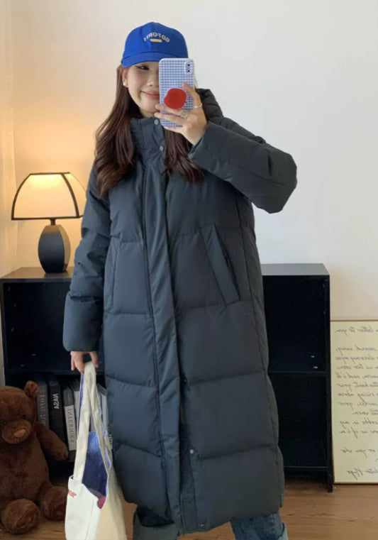 簡約長款羽絨服