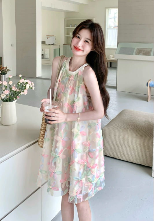 彩色網紗裙