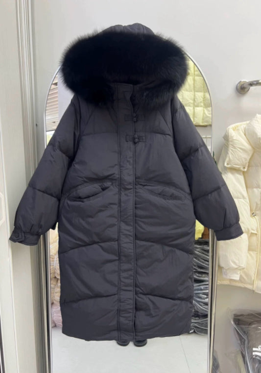 長款毛絨羽絨服