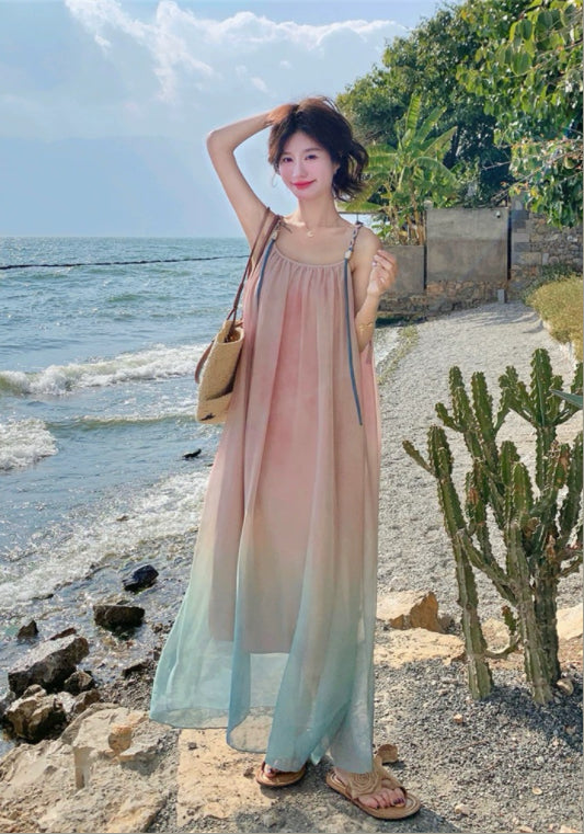 粉藍漸變裙