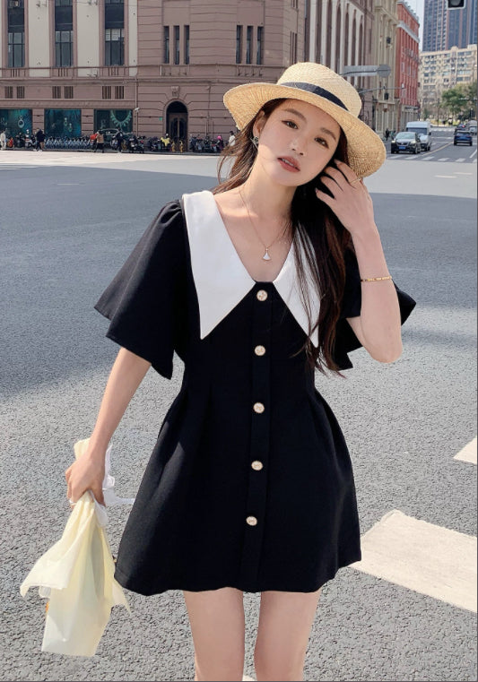 小香風黑裙