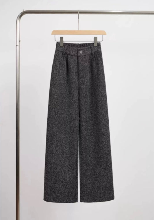 High-end gray Chanel-style suit