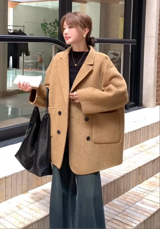 卡其羊毛西服