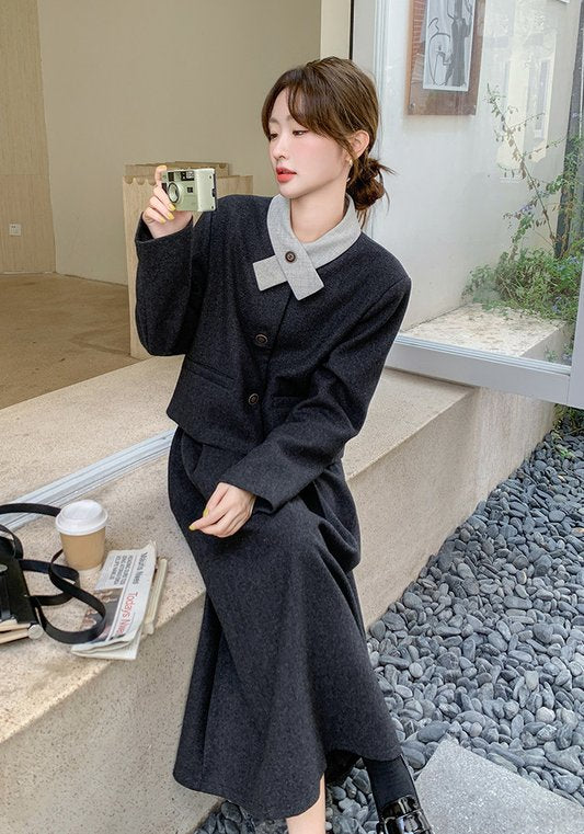 小香風毛呢套裝