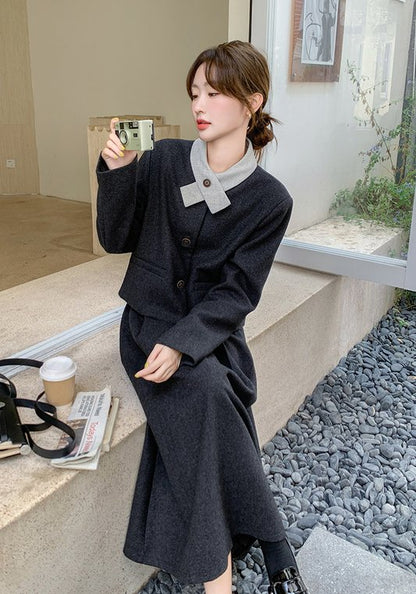 小香風毛呢套裝