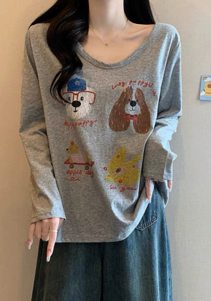 塗鴉寬鬆上衣