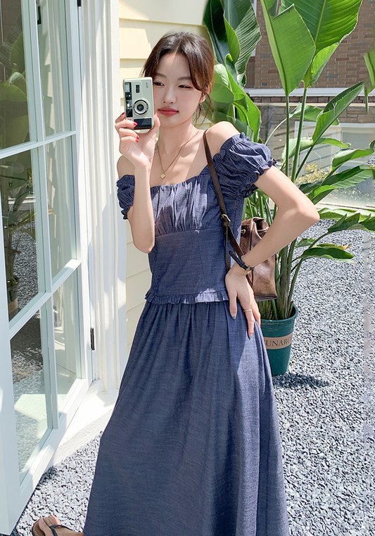 深藍韓系套裝