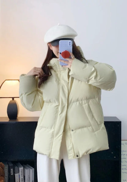 簡約連帽羽絨服