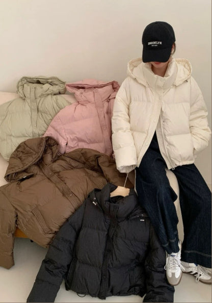 簡約連帽羽絨服外套