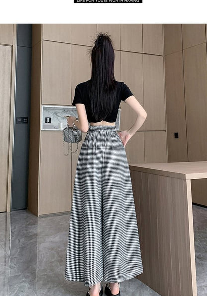 寬鬆格仔褲