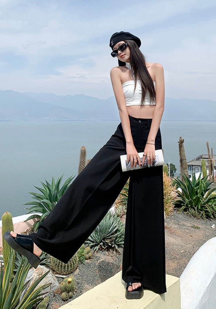 High-end wide-leg culottes