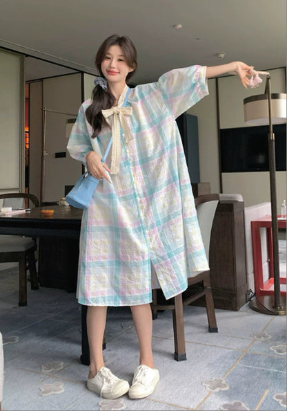 彩色格子裙