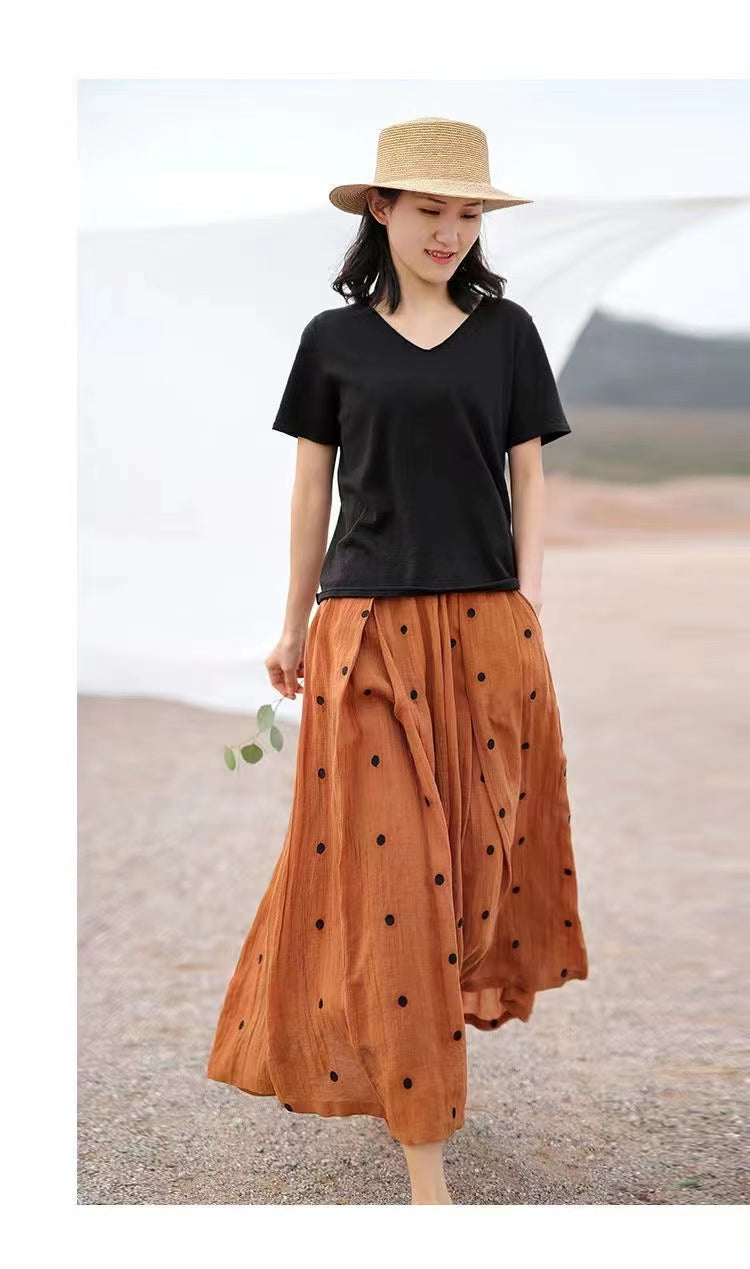 Temperament polka dot skirt