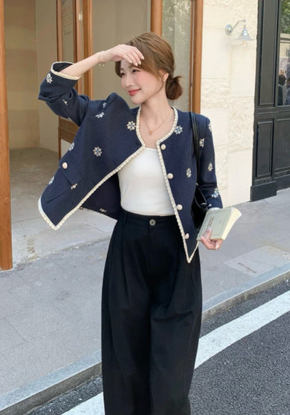 藍色小花外套