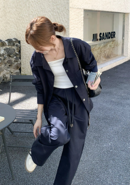 深藍簡約套裝