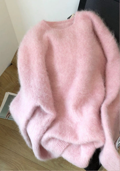 粉色毛衣