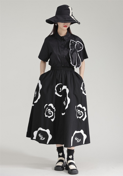 black and white print set