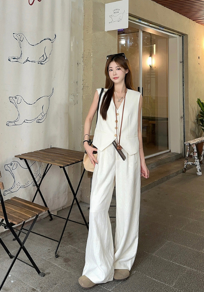 V-neck vest set