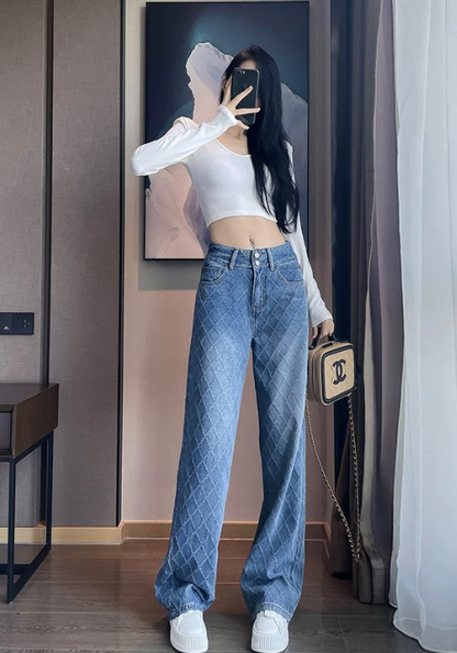 格紋牛仔褲