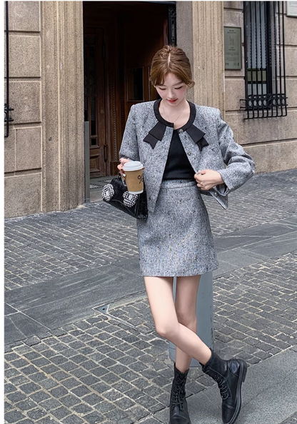 Xiaoxiangfeng light gray suit