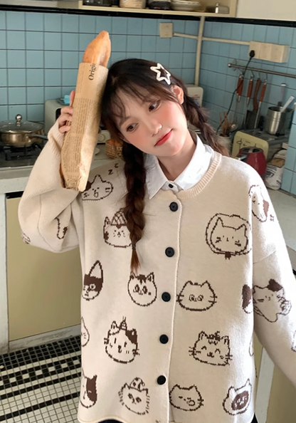 kitten sweater cardigan