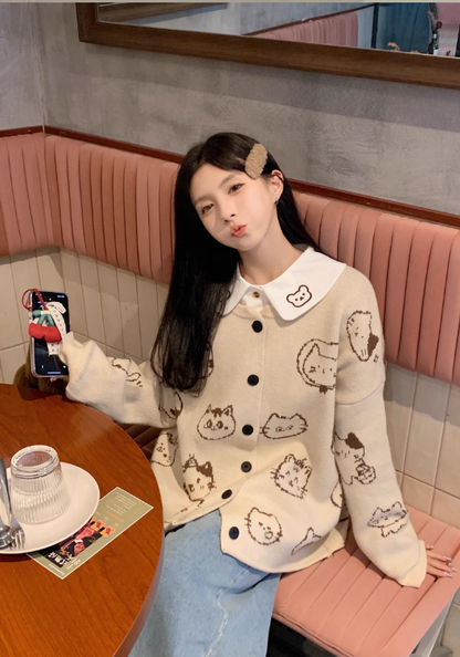 kitten sweater cardigan