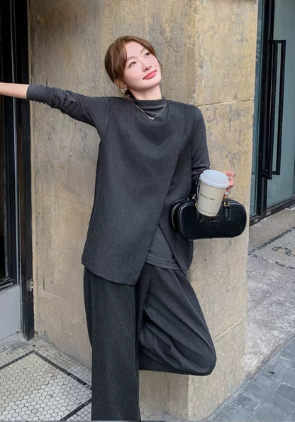Premium dark gray three-piece set