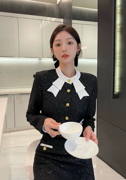 Xiaoxiangfeng premium black fine glitter set