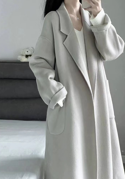 Korean high-end gray coat