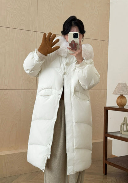 長款毛絨羽絨服