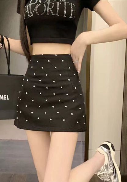 Beaded A-line skirt
