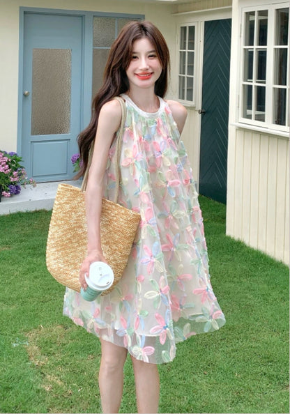 彩色網紗裙