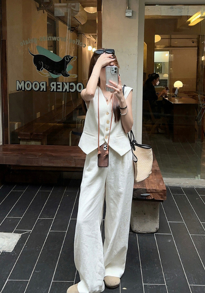 V-neck vest set