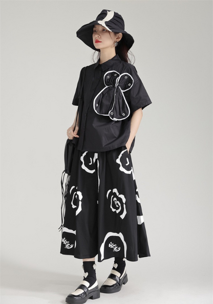 black and white print set