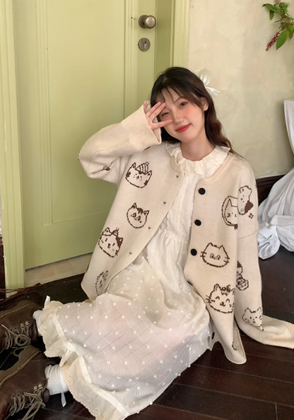 kitten sweater cardigan