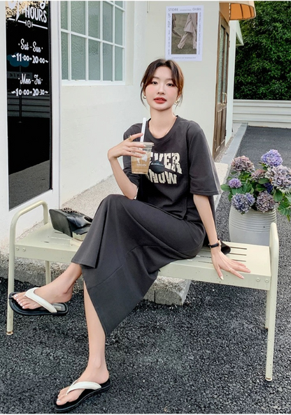 Dark gray simple suit